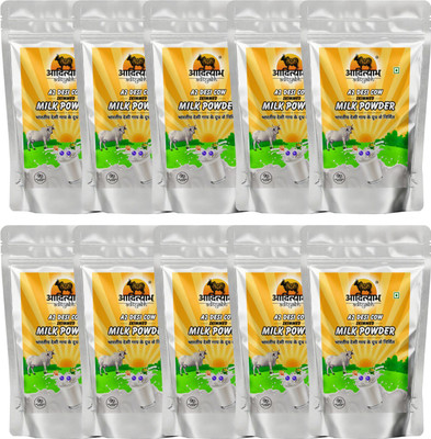 Adityabh A2 Desi Cow Skimmed  1kg No Added Sugar Great for Coffee & Tea Skimmed Milk Powder(10 kg, Pack of 10)
