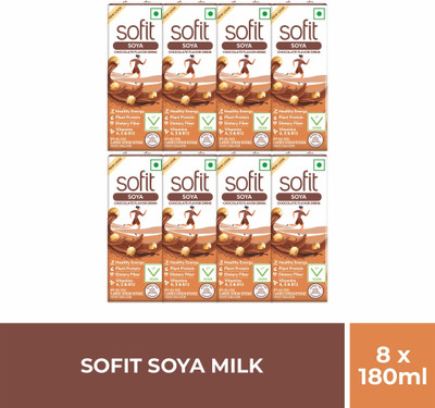 Sofit Sofit Chocolate Soya Milk | Pack of 8 | 200ml each(8 x 25 ml)