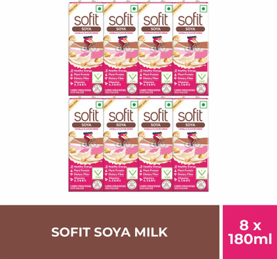 Sofit Sofit Vanilla Soya Milk | Pack of 8 | 200ml each(8 x 25 ml)