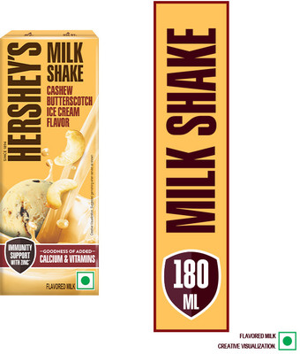HERSHEY'S Cashew Butterscotch Ice Cream Flavored Milkshake(180 ml)