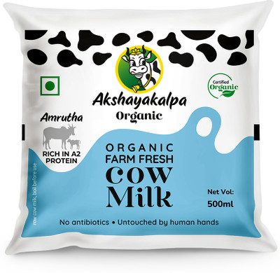 Akshayakalpa Amrutha A2 Farm Fresh Organic Milk(500 ml)