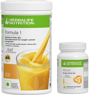 HERBALIFE Formula 1-Mix Shake Mango 500g + Lemon Afresh 50g(550 ml)
