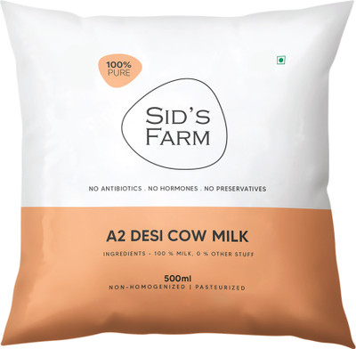 Sid's Farm A2 Desi Cow Milk(500 ml)