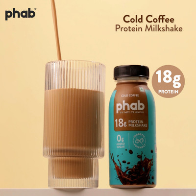 Phab Cold Coffee 18g Protein Milkshakes | No Added Sugar | 200ml x Pack of 6(1200 ml)
