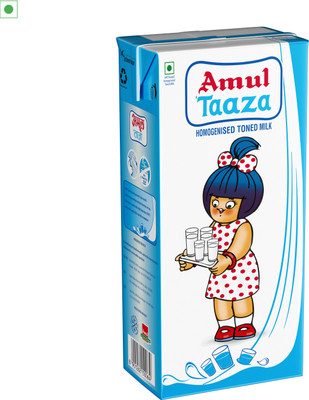 Amul Taaza Homogenised Toned Milk(200 ml)