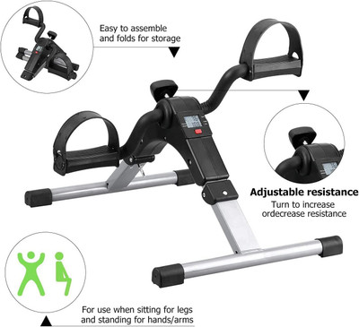 SWADESI BY MCP Mini Pedal Exerciser Cycle Folding Pedal Exerciser Cycling Stepper Leg Trainer Mini Pedal Exerciser Cycle