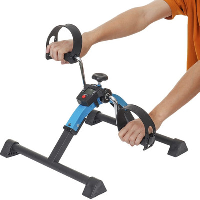 PSR ENTERPRISES Mini Blue Foldable Pedal Exerciser Cycle Digital LCD Display Meter Resistance Mini Pedal Exerciser Cycle