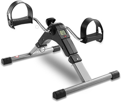 INDIWARRIOR Fitness Mini Cycle Pedal Exercise with Adjustable Resistance and Digital Display Mini Pedal Exerciser Cycle