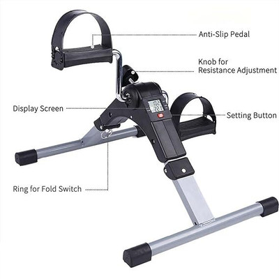 STARVOKES Mini Portebal Digital Pedal Exercise Machine | Fitness Cycle Mini Pedal Exerciser Cycle