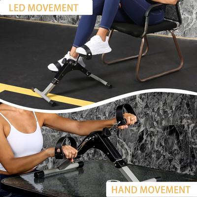 flea Home Workout with Fixing Strap Mini Pedal Exerciser Cycle