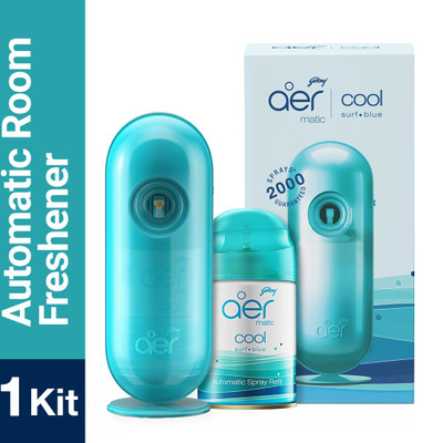 Godrej Aer Matic Room Freshener -Cool Surf Blue Automatic Spray Matic Combi(210 ml)