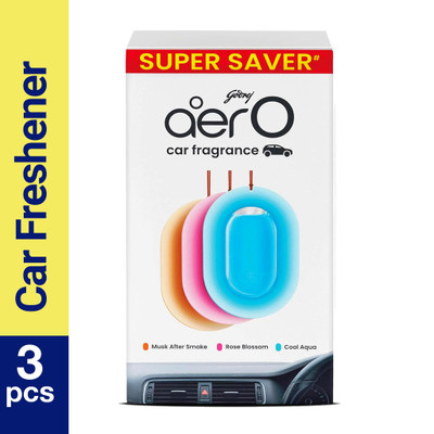 Godrej Aer Assorted Car Freshener Blocks O Car Air | Car Accessories(3 x 7.5 g)