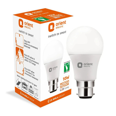 Orient Electric 10 W Motion Sensor Round B22 LED Bulb(White)