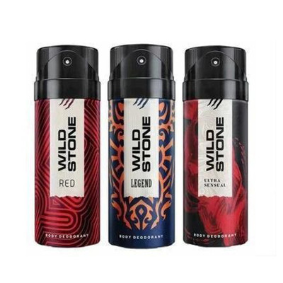 Wild Stone Ultra Sensual , Red & legend (200 ml Each) Deodorant Spray  -  For Men(600 ml, Pack of 3)
