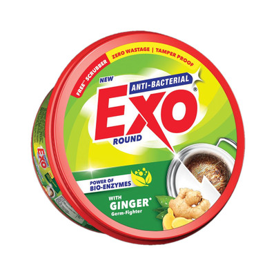 Exo Anti-Bacterial Round with Bio-Enzyme Ginger Dishwash Bar(500 g)