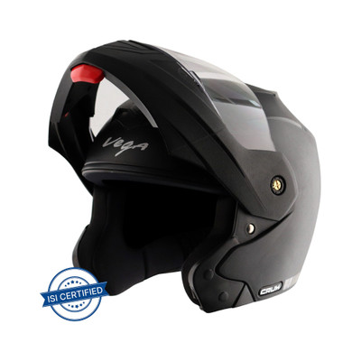 VEGA Crux Motorbike Helmet(Texture Black)