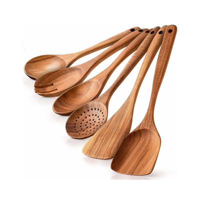 Flipkart SmartBuy Cooking Non Stick Serving Set of 6 Kitchen Tool Set(Brown, Spatula, Ladle, Skimmer)