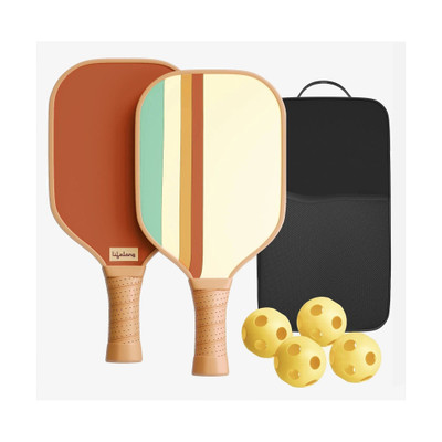 Lifelong Fiberglass Surface, 4 Pickle Balls & Paddle Cover Bag Cushion Pickleball set Pickleball Paddle