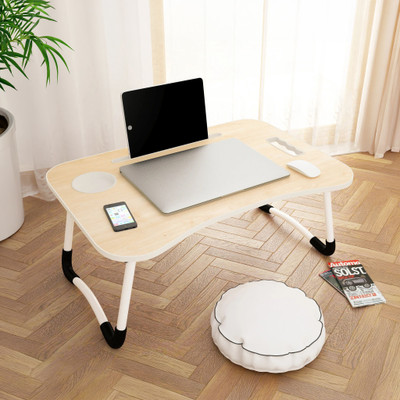 Story@home LT4004 Wood Portable Laptop Table(Finish Color - White Mapple, Pre Assembled)