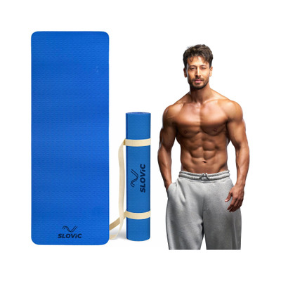 SLOVIC Non-Slip Yoga Mat-Perfect Grip for All Levels Thickness 4mm | Blue 4 mm Yoga Mat