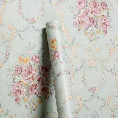Wollzo 500 cm x 45 cm Floral & Botanical Paper Wallpaper(Multicolor)