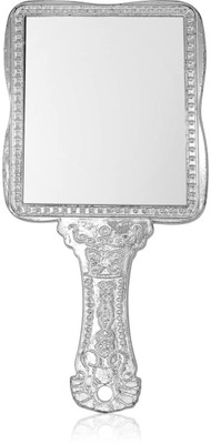 Victor Mirrors Square_Carving_Medium_Silver Decorative Mirror(Square Finish : Glossy)