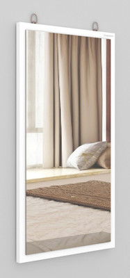 Captiver Mini Solid Wall Hanging Mirror (11 X 22 Mirror) | Decorative Mirror(Rectangle Finish : Flowery Wenge)