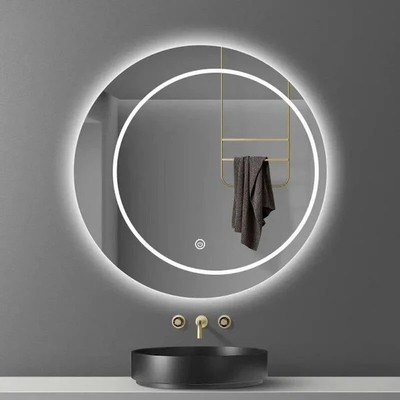 KARNAVMIRROR MMRP12 Decorative Mirror(Round Finish : GLASS FINISH)