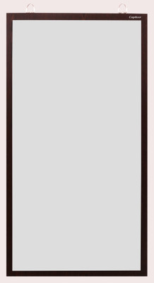 Captiver Solid Base Big Wall Hanging Mirror 65X34 cm Wenge Decorative Mirror(Rectangle Finish : Flowery Wenge)