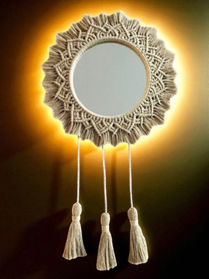 noor handicrafts Mirror_1020 Decorative Mirror(Round)