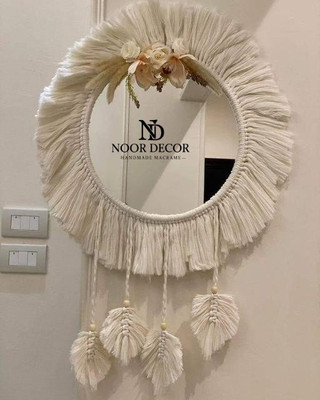 NoorDecor Stylish Mirror_1 Decorative Mirror(Round Finish : Comb Before use)