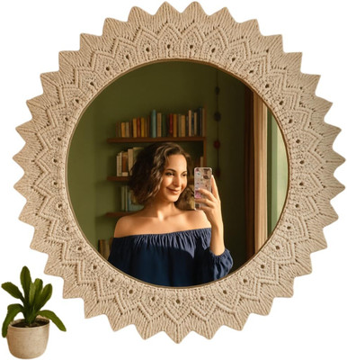 Noorhandcrfted MIRROR_150 Decorative Mirror(Round)