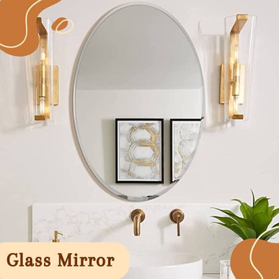 ARYAANSH Oval Shape 12*15 Inch Polished Decorative Mirror 11 Decorative Mirror(Oval Finish : Polished)