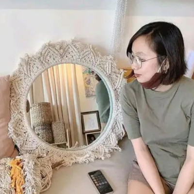 NOOR HANDICRAFT NA.Mirror.AZ-11-Mirror 11 Decorative Mirror(Round)