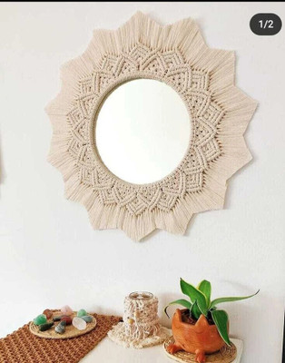 Aafiyaandcraft Wall decor Mirror-11 Decorative Mirror(Round)