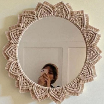 noor handicrafts Mirror_0990 Decorative Mirror(Round)