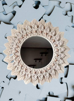 noor handicrafts Mirror_1109 Decorative Mirror(Round)