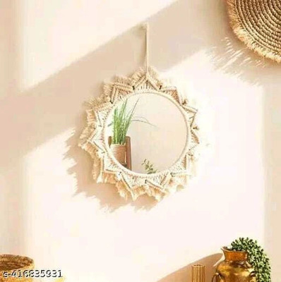 Chauhan Mirror for wall-11-Mirror 11 Decorative Mirror(Round)