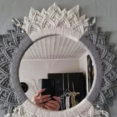 Aafiyaandcraft Mirror_205 Decorative Mirror(Round)