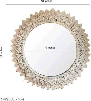 Aafiyaandcraft Wall Decor Mirror.020-11 Decorative Mirror(Round)