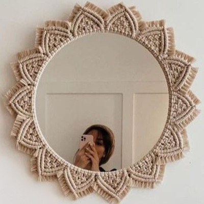 Aafiyaandcraft Wall Decor Mirror.08-11 Decorative Mirror(Round)