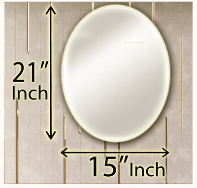 RannS 15" x 21" Inch Oval Mirror F_D Decorative Mirror(Oval)