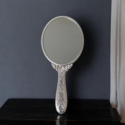 Hitech Sales 0a1m Decorative Mirror(Oval Finish : Glossy)