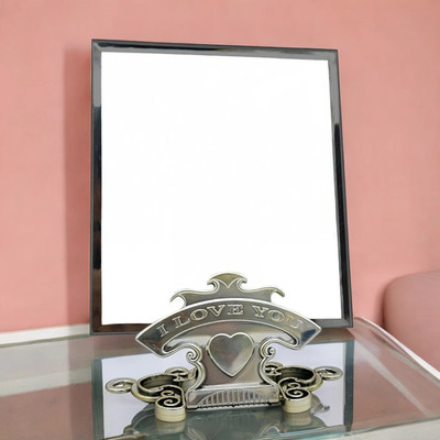 KRESHU new_Adjustable Stand HD Dresser Mirror Portable Table top-115 Decorative Mirror(Square Finish : Polished)