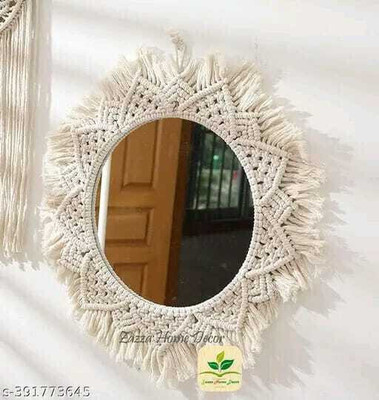 NOOR HANDICRAFT Round Mirror wall-11-Mirror 11 Decorative Mirror(Round)