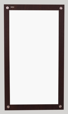 Captiver Solid Base Decorative Mirror Wenge 15.5X26.7 Inches Decorative Mirror(Rectangle Finish : Laminated)