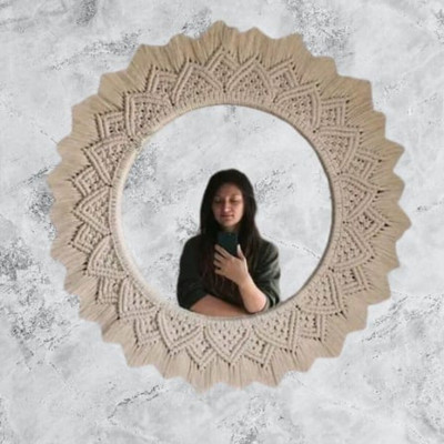NOOR HANDICRAFT Mirror**98-11-Mirror 11 Decorative Mirror(Round)