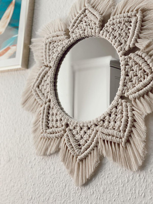 Anastrader Stylish Mirror_11 Decorative Mirror(Round Finish : Comb Before use)