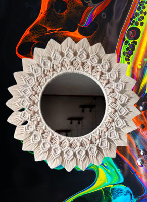 noor handicrafts Mirror_1079 Decorative Mirror(Round)