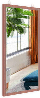 Madhuran FM-SOLID1122-CW Decorative Mirror(Rectangle Finish : glass and wood)